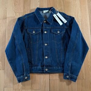 Elwood Classic Denim Jacket Slightly Cropped Blue Denim Mens Small NWT